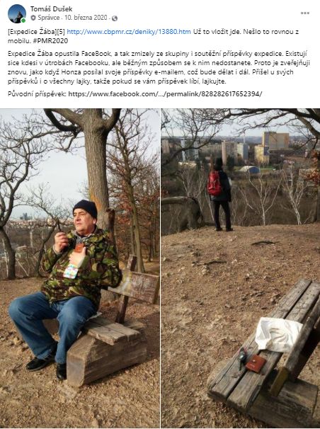 Jeden z příspěvků Expedice Žába